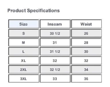 LoveKess Product Sizing