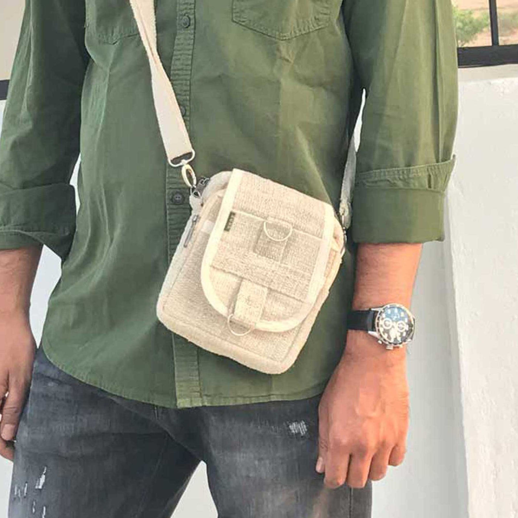 hemp sling bags