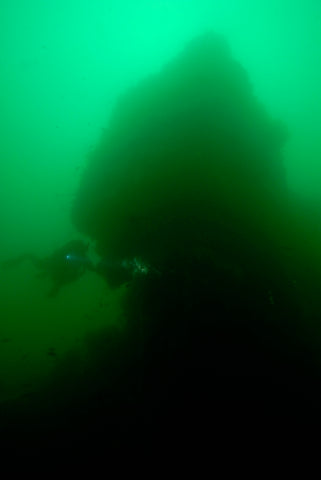 Capt Pat Rooney on the RMS Oregon's Engine