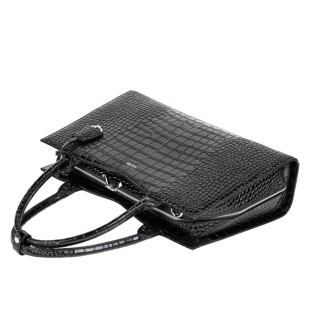 Download Mock-Croc Jet Black 15.6″ Womens Laptop Tote | Laptopbags ...