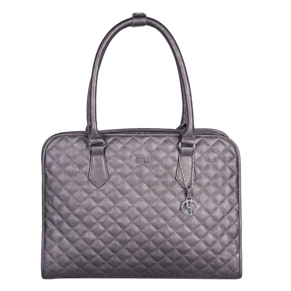 Socha 15.6&quot; Grey Diamond Quilted Women&#39;s Laptop Tote Bag – www.waterandnature.org