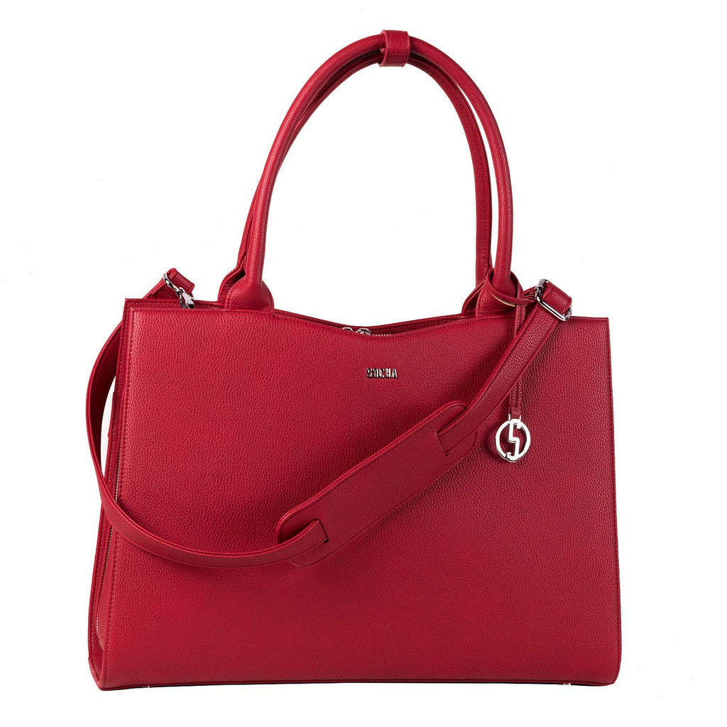 Straight Line Red 15.6″ Women's Laptop Tote - Laptopbags.co.uk