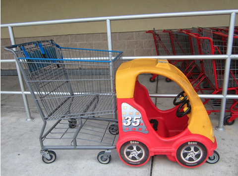 kid size metal shopping cart