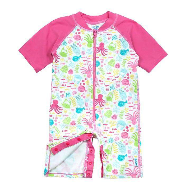 I Play One Piece Zip Sunsuit White Sea Pals Mom S Milk Boutique