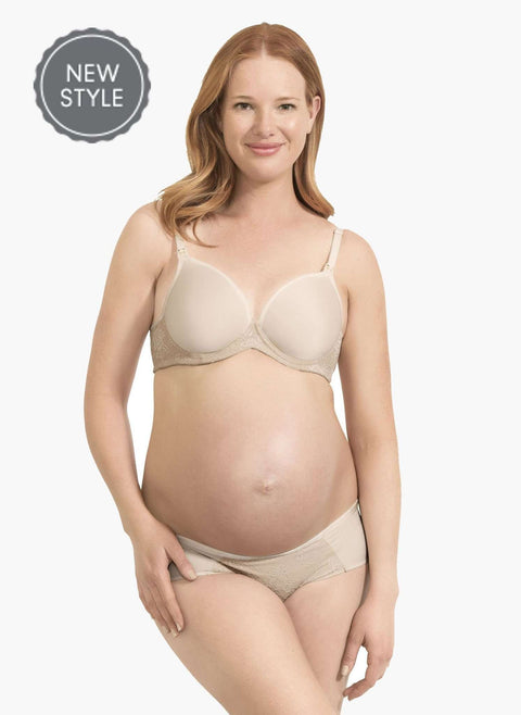 Cake Croissant Nursing Bra in Light Beige — Nurtured