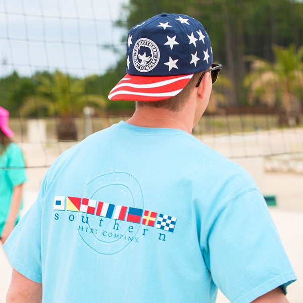 America Snapback Hat in Red, White and Blue by The Southern Shirt Co.