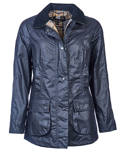 Classic Beadnell Wax Jacket in Navy by Barbour