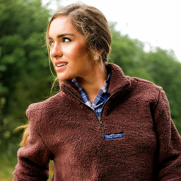 linden sherpa pullover by lauren james