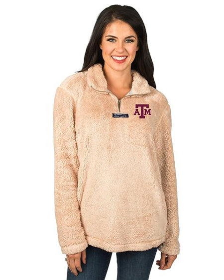 collegiate linden sherpa pullover by lauren james