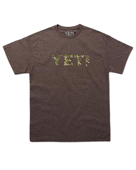 Camo Logo Tee in Vintage Brown by YETI