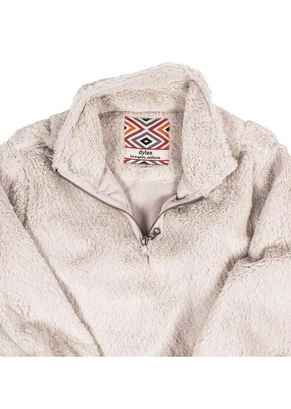 YOUTH Pebble Pile Pullover 1/2 Zip in Winter White by True Grit