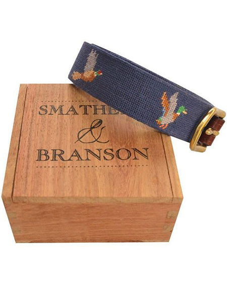 smathers and branson bird dog needlepoint belt