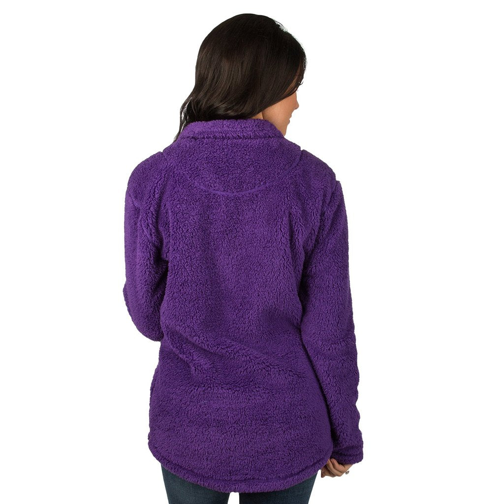 lavender sherpa pullover