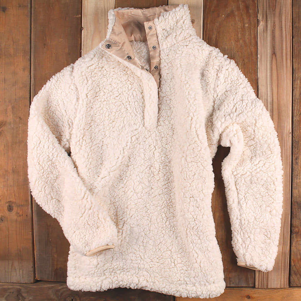 ivory sherpa pullover