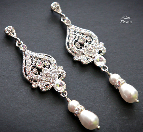 Vintage Jewelry Bridal Earrings Wedding Jewelry ARIANA