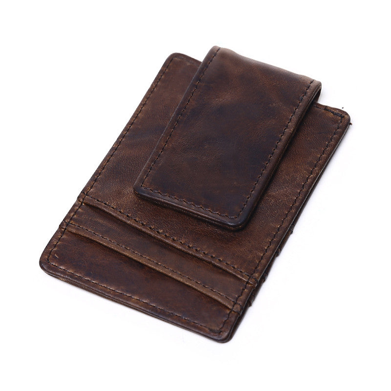 Buy Men&#39;s Genuine Leather Money Clip Wallets Online South Africa – Fati Online