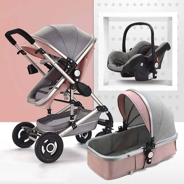 baby pram grey