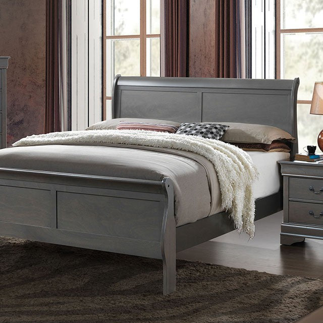 Louis Philippe III - Bed CM77866GY – Bedding Mart