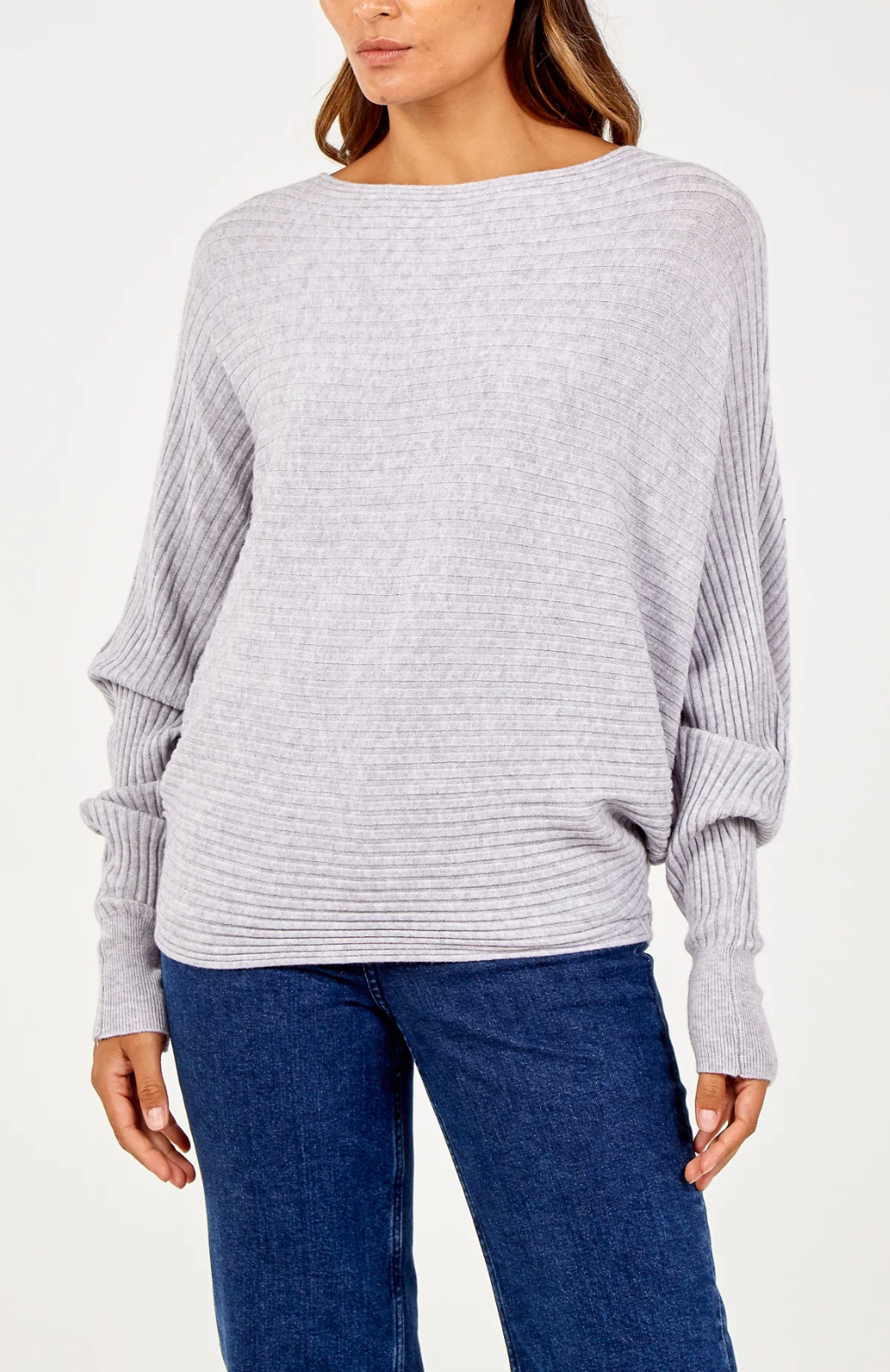 Ribbed Batwing Jumper