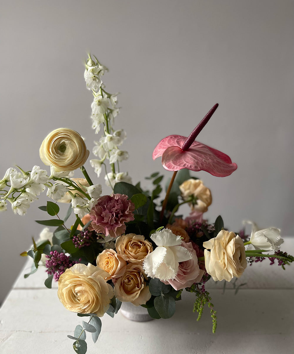 Spring floral arrangement by Blush and Bloom