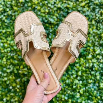 Empress Sandals - Gold/Natural