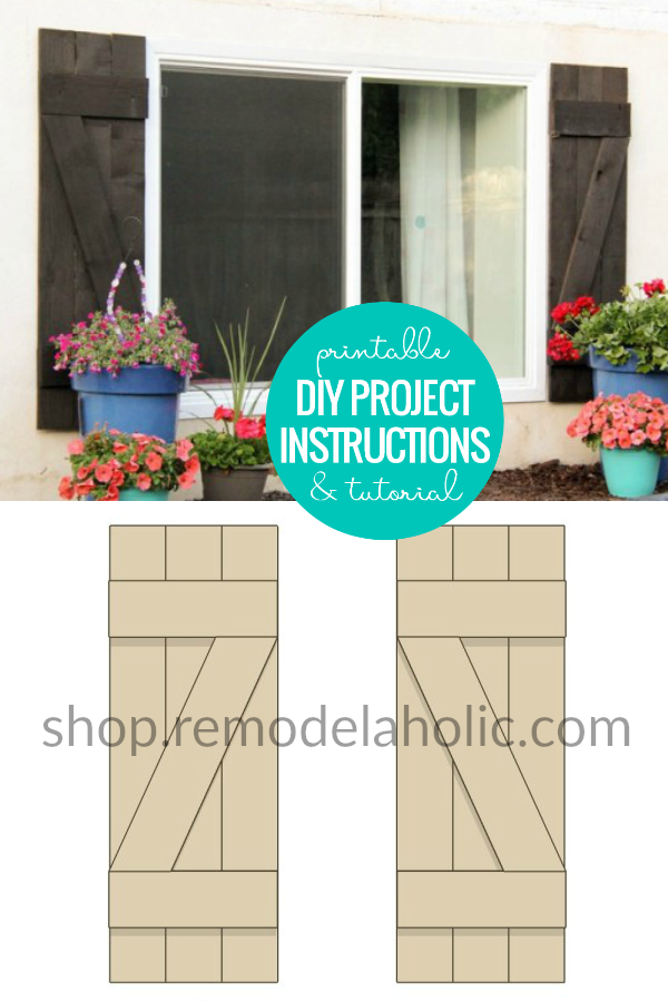 Build DIY Exterior Wood Window Shutters (Printable 