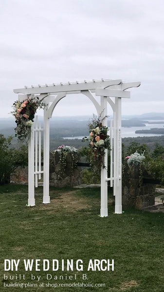 DIY Garden Arbor Wedding Arch Woodworking Plan – Remodelaholic