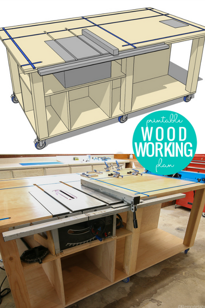 Table Saw Workbench Woodworking Plan â€