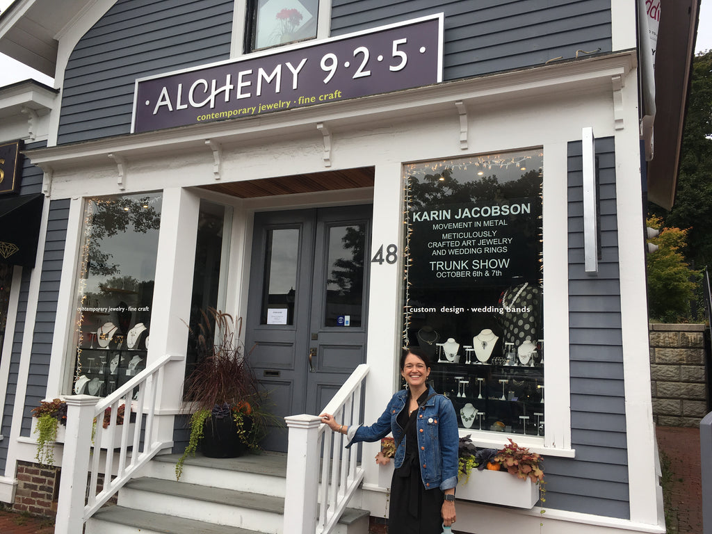 Karin Jacobson Jewelry at Alchemy 925 in Belmont MA