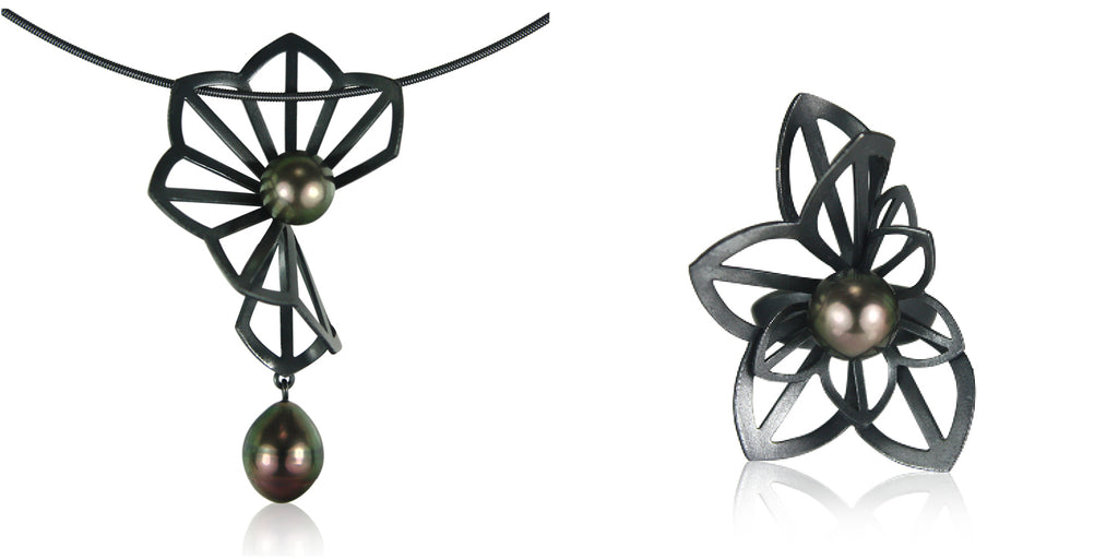 Karin Jacobson Jewelry Origami Pearls Collection