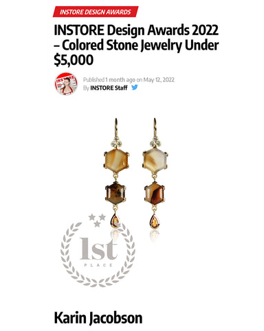 InStore design awards for Colored Stone Jewelry Under $5000 first place winner Karin Jacobson