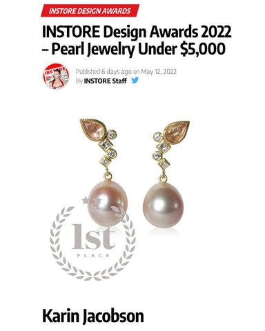 InStore design awards for Pearl Jewelry Under $5000 first place winner Karin Jacobson