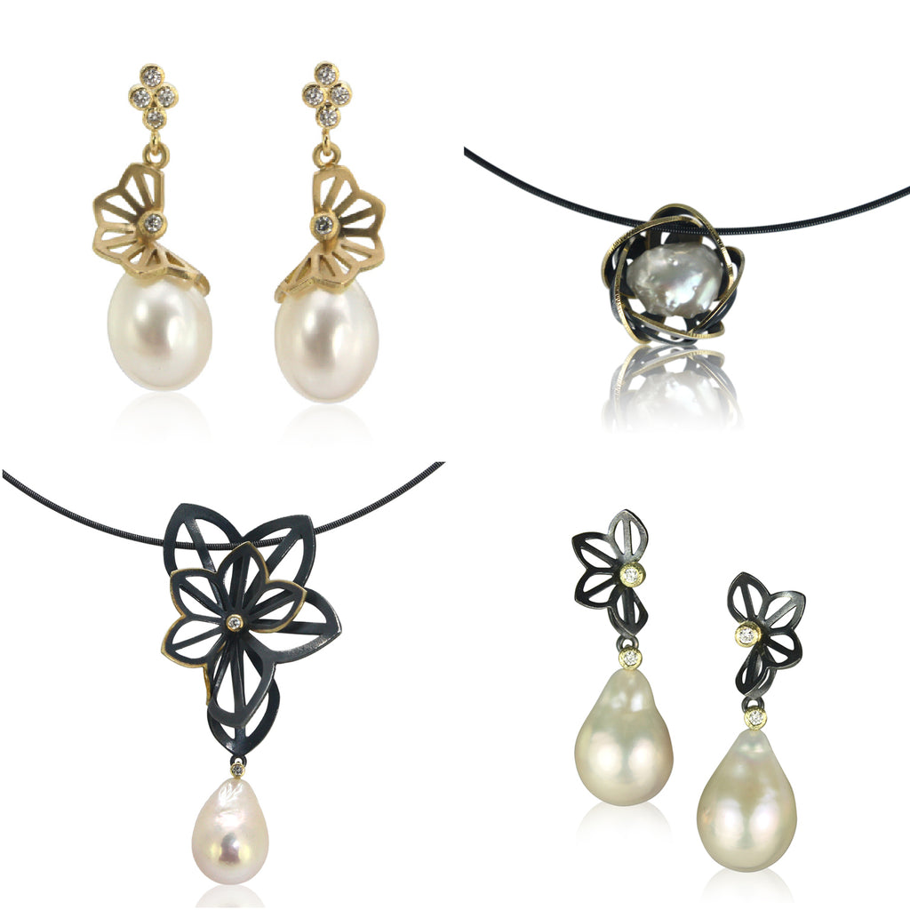 Karin Jacobson Jewelry Origami Pearls Collection