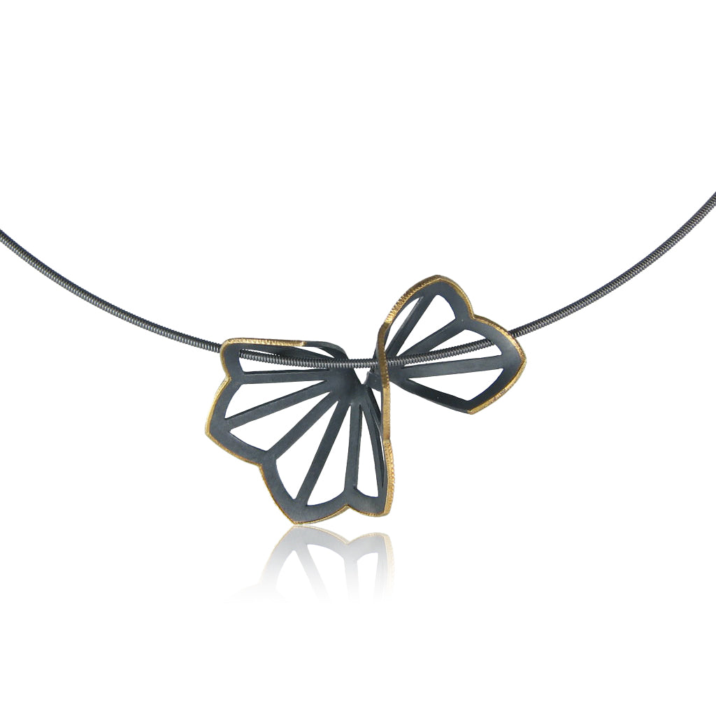 hyacinth fold necklace with 18k yellow gold edge – Karin Jacobson