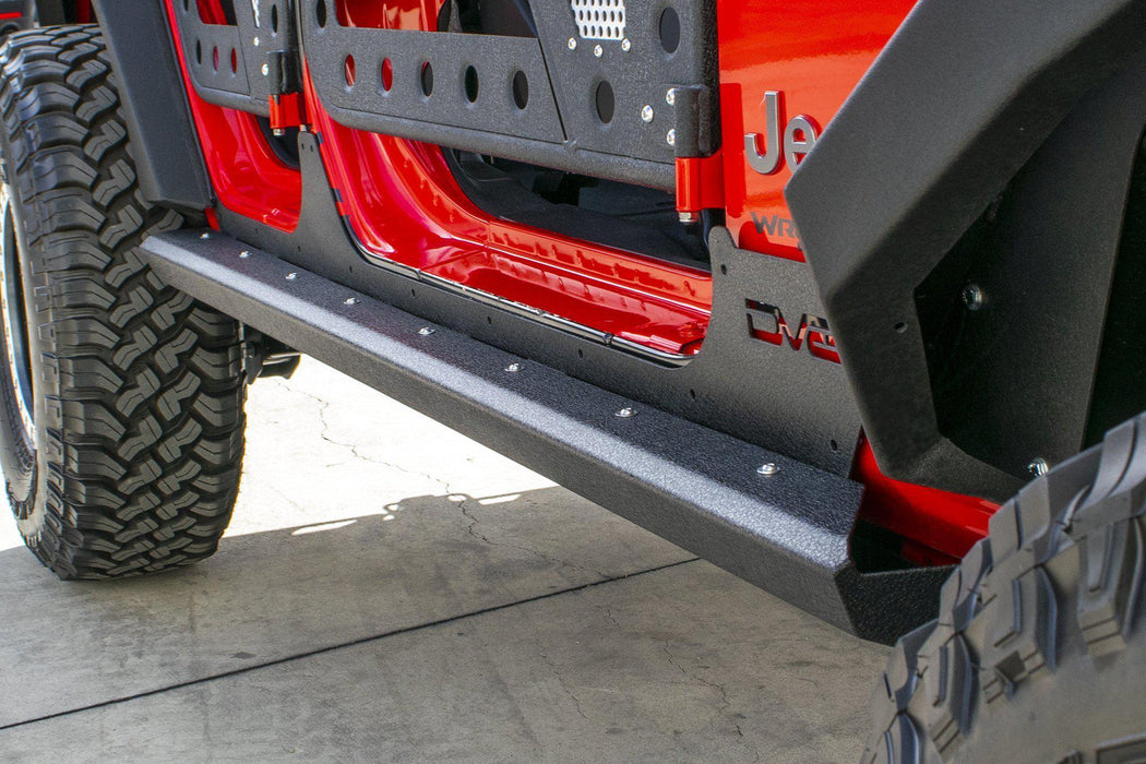 Jeep Wrangler JK 4-Door Rock Sliders with Rock Skins — DV8 Offroad