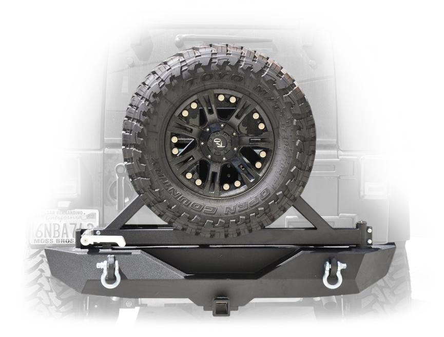 Jeep Wrangler JK Mid Width Rear Bumper & Tire Carrier | RS-1 — DV8 Offroad