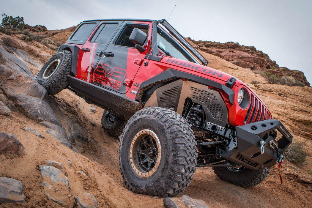 Jeep Wrangler JL & Gladiator Front Sway Bar Disconnect Skid Plate | DV8  Offroad