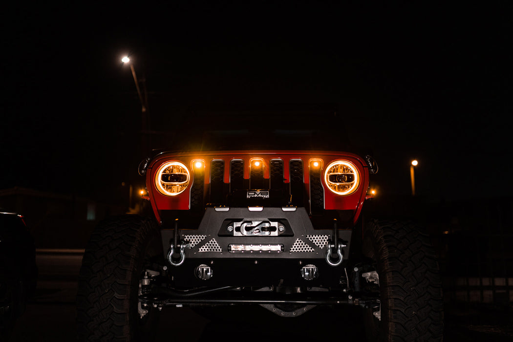 2020-2023 Jeep Wrangler JL Amber Grille Marker Lights | DV8 Offroad