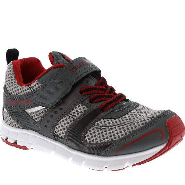 Tsukihoshi Velocity Black/Silver Boys Running Shoes (Machine