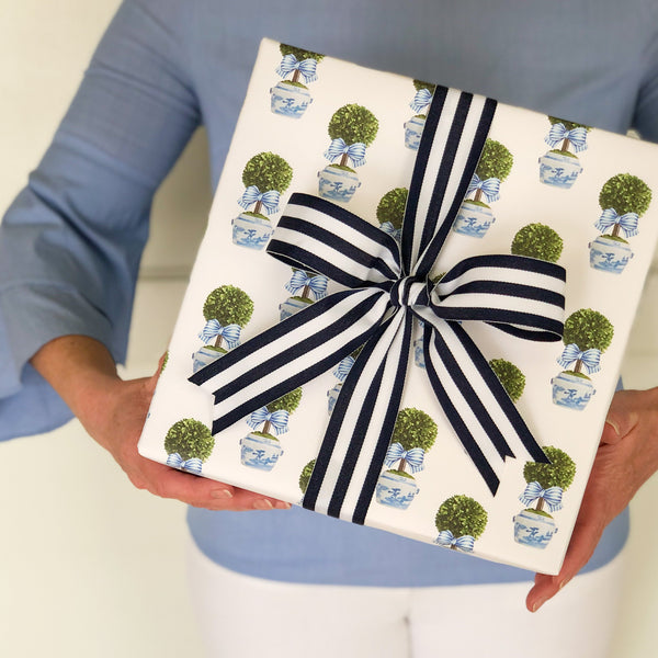Striped Topiary Tree Gift Wrap