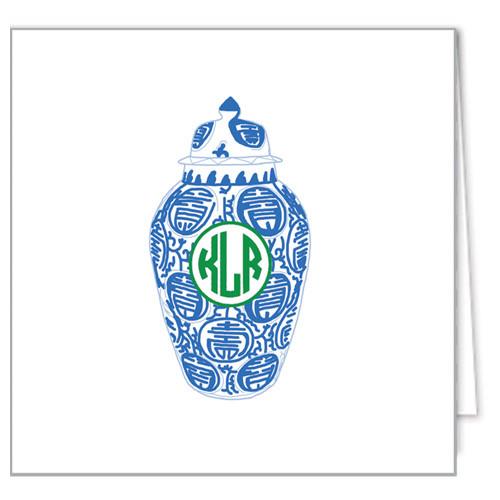 Tassel Monogram Enclosure Cards + Envelopes - WH Hostess Social Stationery