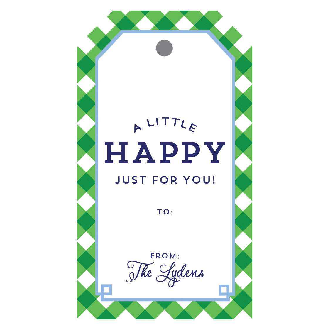 Christmas Garland Personalized Holiday Gift Tags - WH Hostess