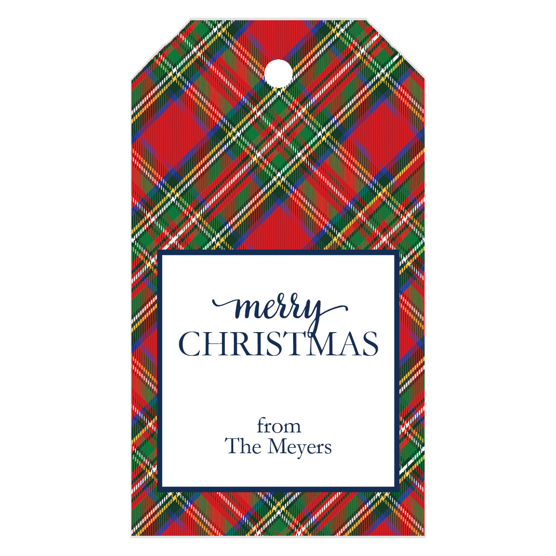 Black Watch Plaid Christmas Gift Tags - WH Hostess Social Stationery