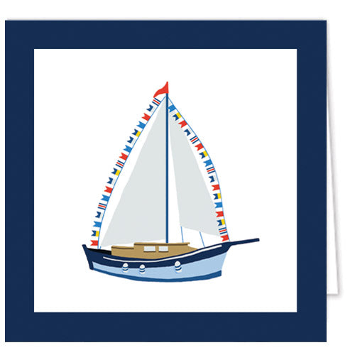 Sailboat Personalized Kids Notecards