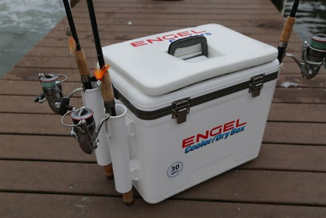 engel dry box cooler 19 with rod holders