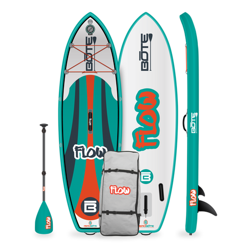 Bote Flow 8' Kids Youth Inflatable ISUP SUP Paddleboard – SUP & Skiff ...