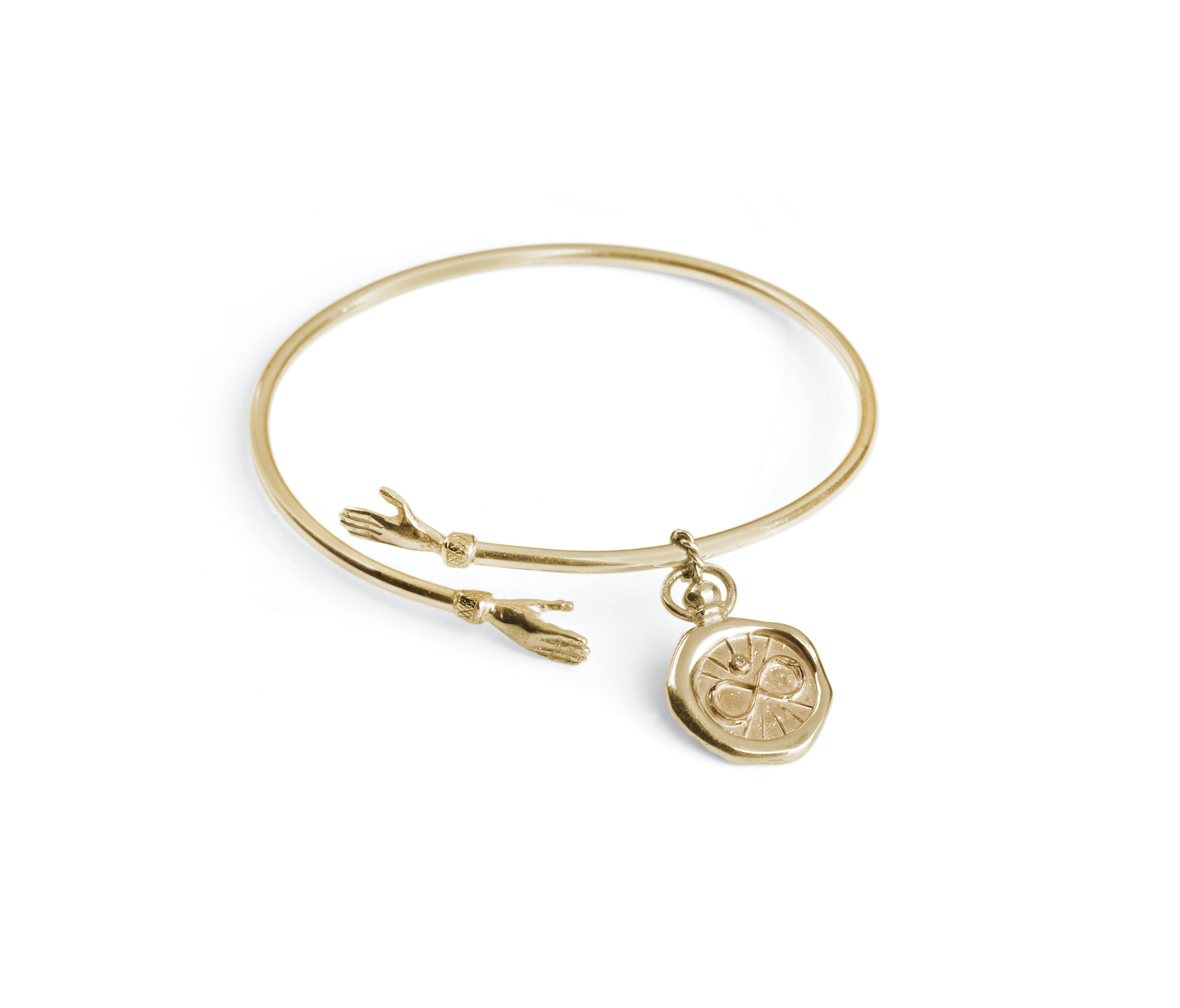 Jess Lock Chain Bracelet in Gold