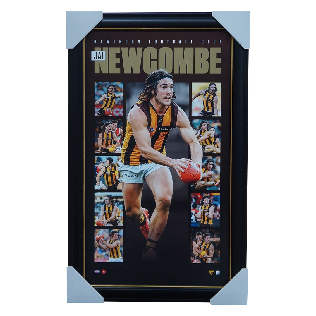 Jai Newcombe Hawthorn Official AFL Player Montage Framed - 5997