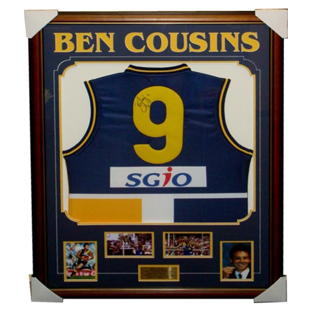 Ben Cousins West Coast Eagles Home Signed Jumper Framed - 3140