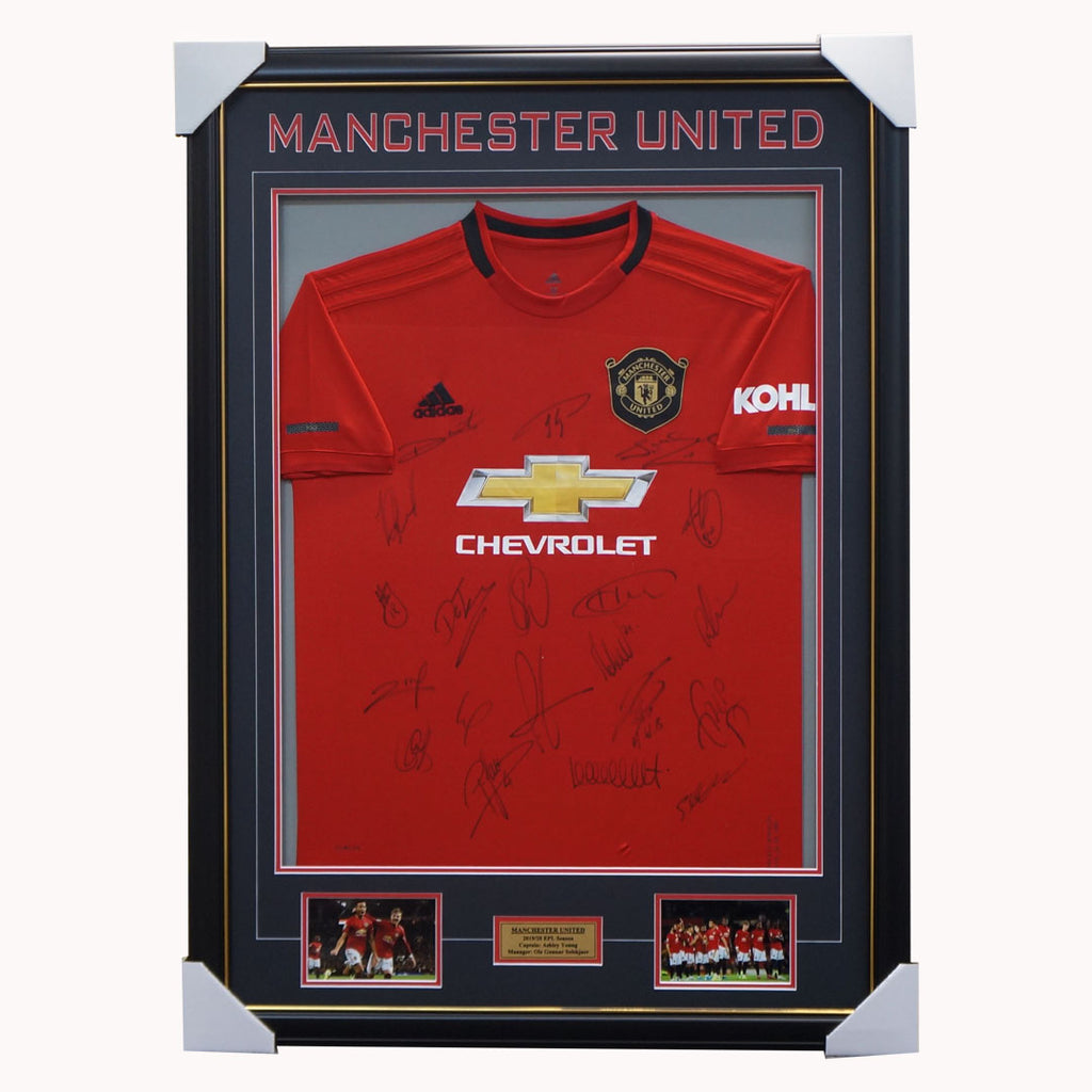 Team Jersey Framed Pogba Rashford 